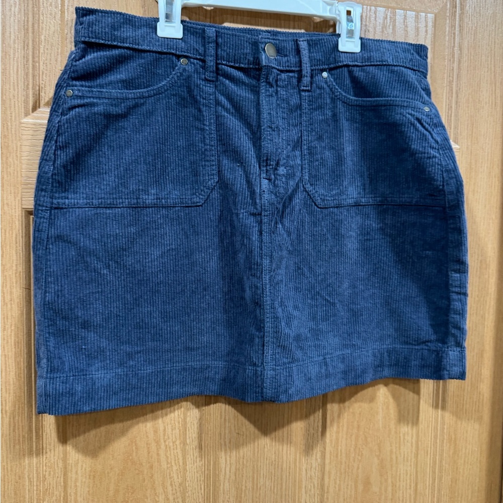a.n.a Navy Corduroy Mini Skirt